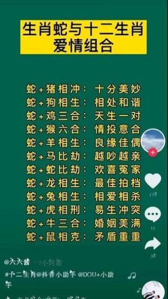 蛇属相戰猜生肖（蛇属相最准生肖配对查询）