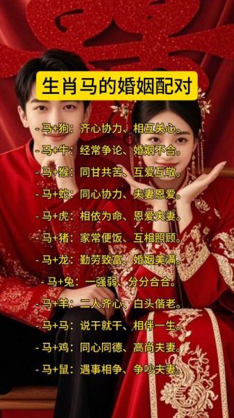 生肖马最佳配对男女属相（生肖马最佳男女配对：属相大揭秘👀）