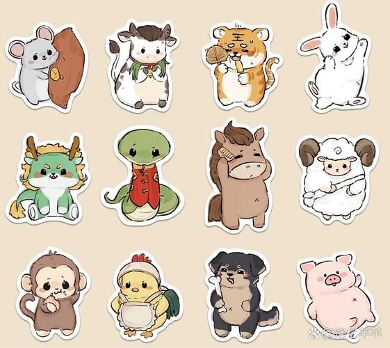 生肖属相创意画教学（零基础学鼠牛虎兔生肖创意水彩涂鸦）