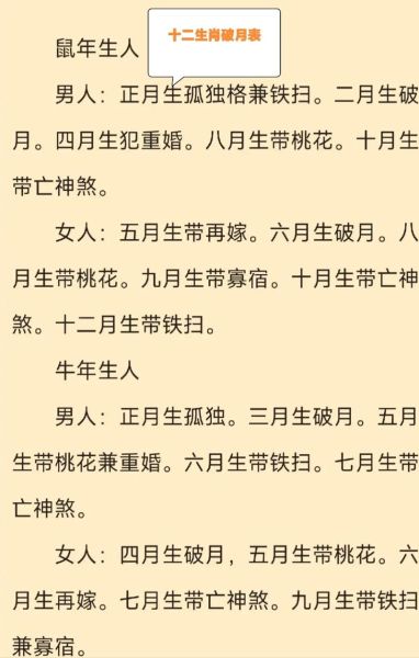 十二生肖破月属相(十二生肖破月是啥?新手一看秒懂)