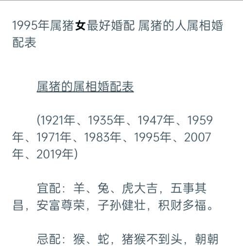九五属什么生肖属相（1995年属什么生肖？）