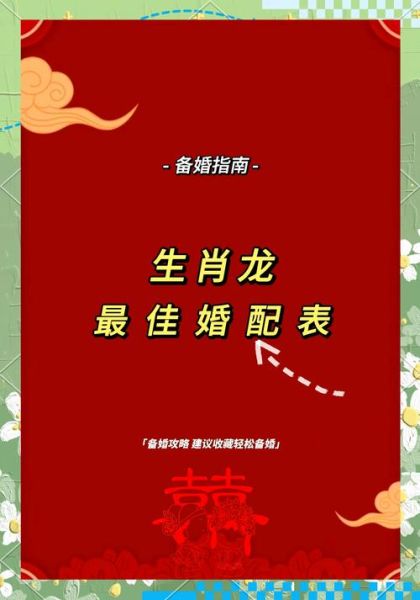 龙结婚最佳生肖属相女人（龙男最佳婚配属相是哪些生肖女）