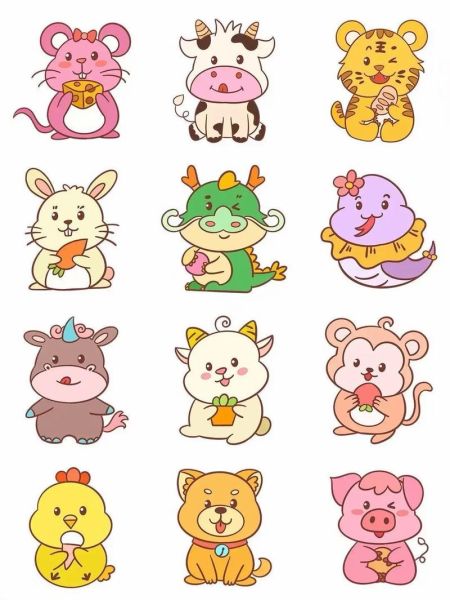 卡通生肖属相（卡通十二生肖属相图片免费下载素材库）