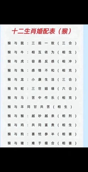 猴生肖属相相合（男属猴和女属狗结婚运势好吗❓）