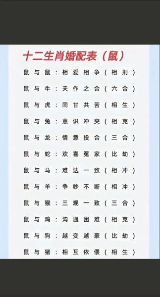 家人生肖属相表（家人生肖属相表配对全攻略）