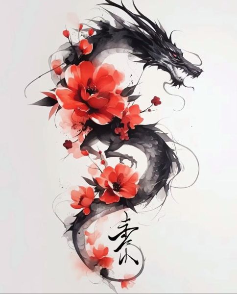 龙生肖属相的纹身（龙生肖纹身图片及含义适合新手吗）