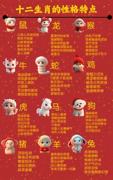 十二生肖属相特征图片（十二生肖属相特征图片大全）