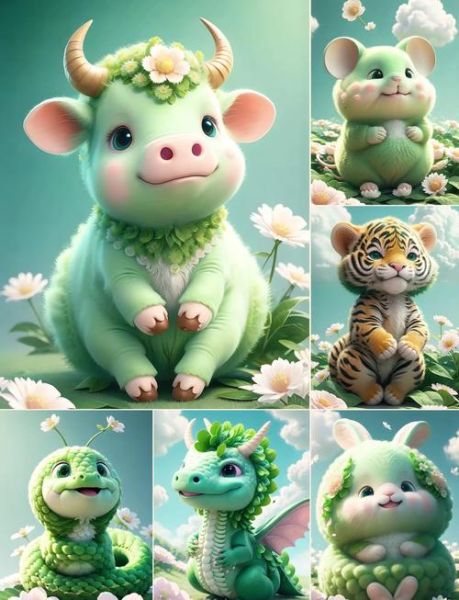 生肖整体属相图片大全（十二生肖卡通图片哪里找最齐？）