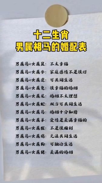 生肖马属相婚姻（生肖马最佳婚配属相有哪些）