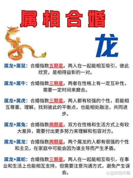 龙的生肖配偶属相（龙的生肖配偶属相哪个最好）