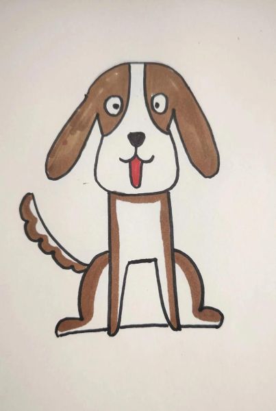 狗属相生肖简笔画大全